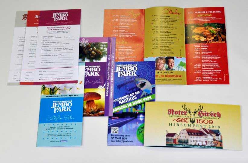 Jembopark, diverse Flyer, Plakate, Einladungen und weitere Produkte im Corporate Design